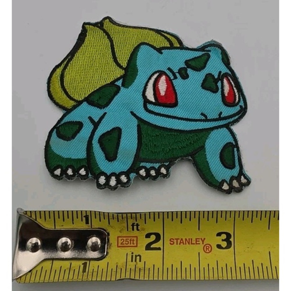Pokemon Bulbasaur Embroidery Patch 3x3 Sew On Anime Applique USA Made